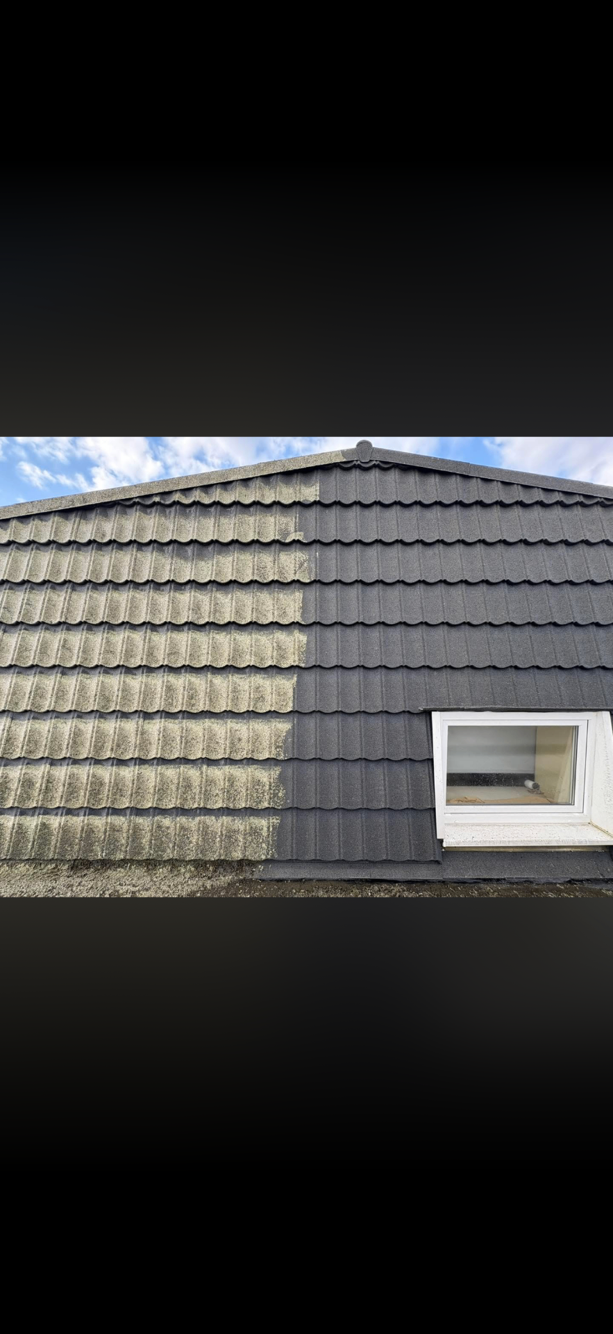 Dakcoating, half behandeld